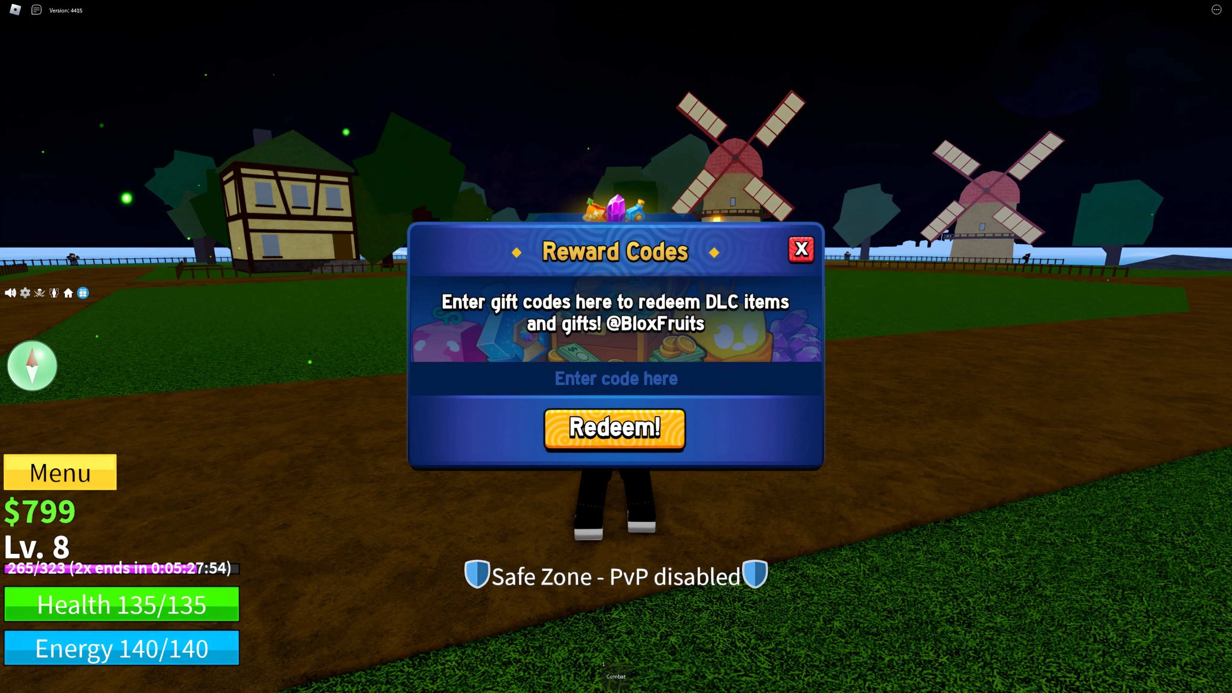 Blox Fruits Codes (June 2026) – Free XP Boosts, Stat Reset & Rewards Roblox game screenshot 2