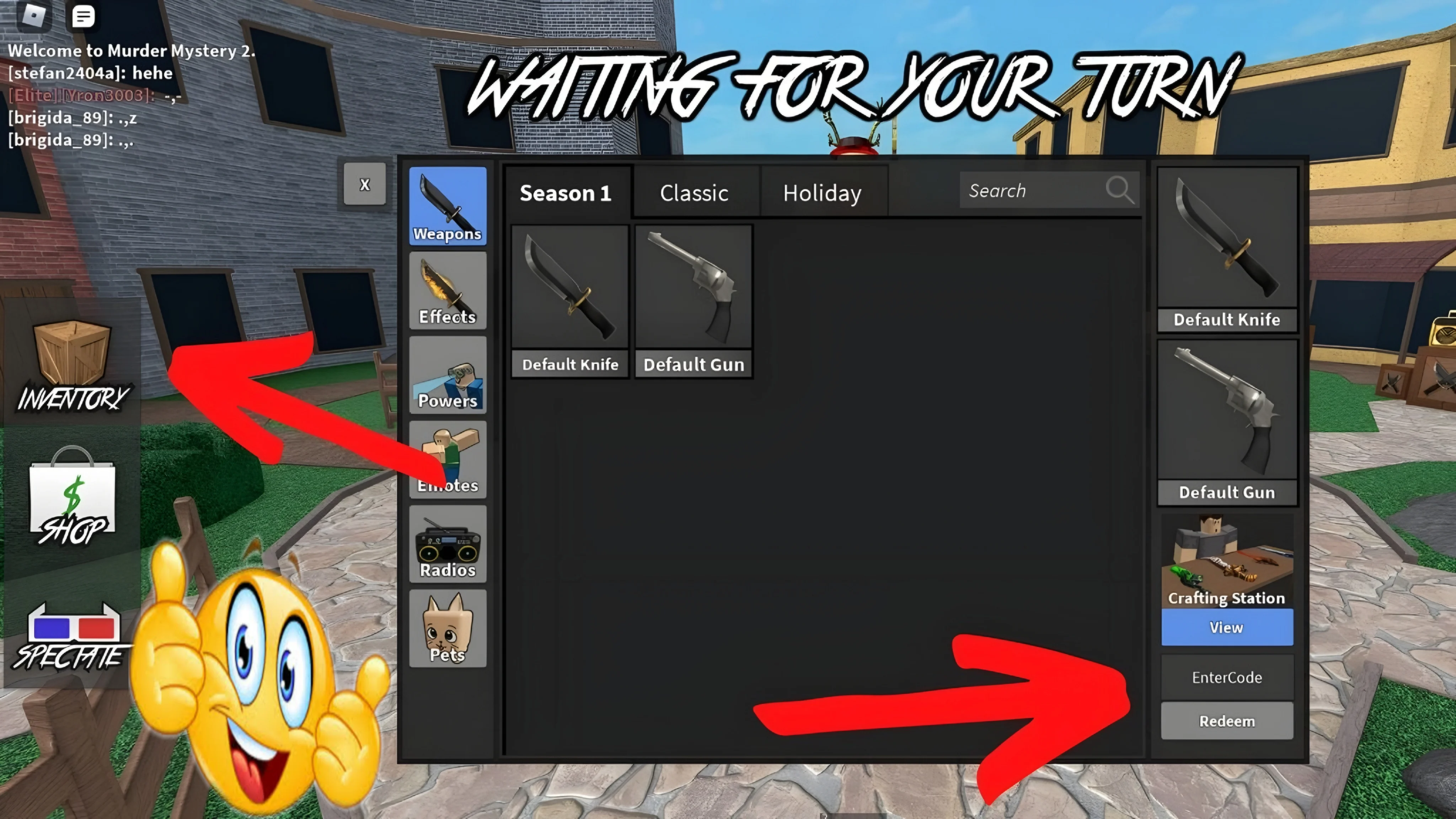 Murder Mystery 2 Codes (June 2026) – Free Knives, Pets & Rewards Roblox game screenshot 2